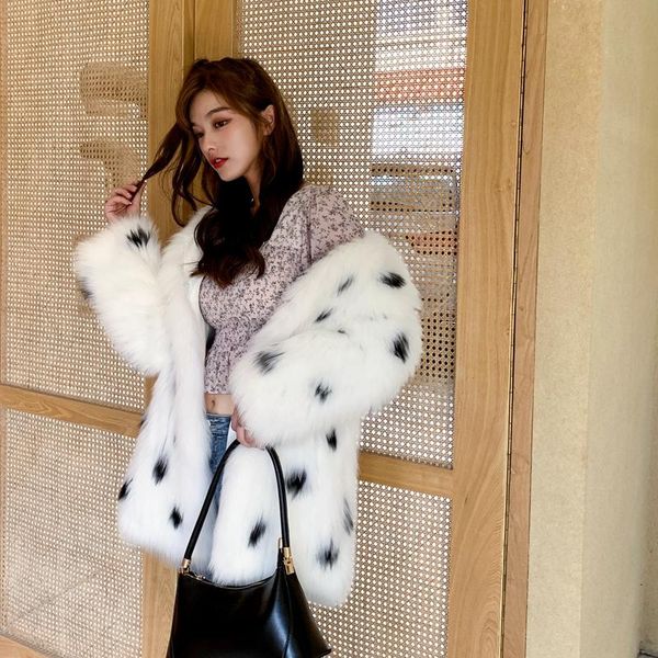 women's fur & faux mantianxing 2021 hair knitting coat medium length haining for young women, Black
women's fur & faux mantianxing 2021 hair knitting coat medium length haining for young women, Black