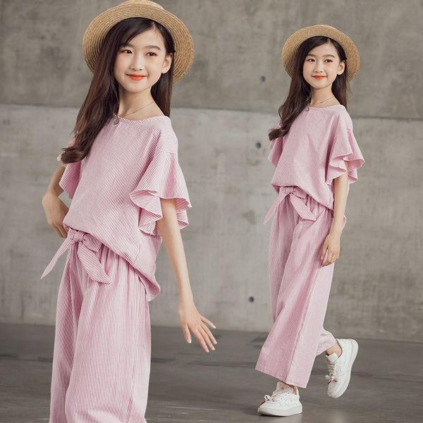 clothing sets 2021 girls clothes summer striped short sleeve shirts + wide leg pants suits children casual kids 2 piece j28, White
clothing sets 2021 girls clothes summer striped short sleeve shirts + wide leg pants suits children casual kids 2 piece j28, White