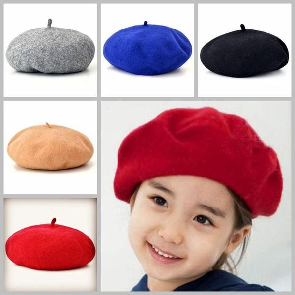 berets british style autumn winter casual children hat solid color vintage cap round soft comfortable woolen for girls, Blue;gray
berets british style autumn winter casual children hat solid color vintage cap round soft comfortable woolen for girls, Blue;gray