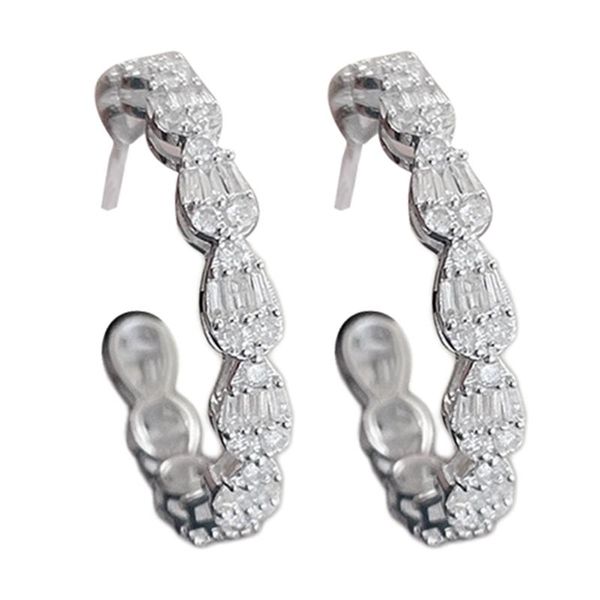 hoop & huggie luxury simple stud earrings inlay shiny crystal zircon fine jewelry for women wedding party and birthday gift girls, Golden;silver
hoop & huggie luxury simple stud earrings inlay shiny crystal zircon fine jewelry for women wedding party and birthday gift girls, Golden;silver