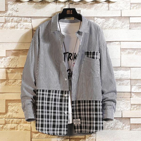 men's casual shirts 2021 fashion autumn plaid long sleeve shirt youth slim fit dress, White;black
men's casual shirts 2021 fashion autumn plaid long sleeve shirt youth slim fit dress, White;black