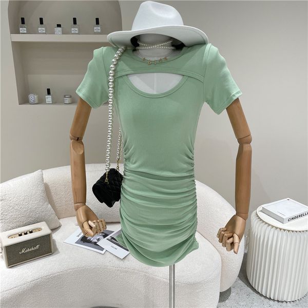 spring summer 2021 female fashion niche design short hollow sleeve out tight plied t-shirt dress, Black;gray
spring summer 2021 female fashion niche design short hollow sleeve out tight plied t-shirt dress, Black;gray