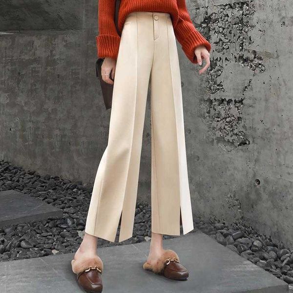 women's jeans autumn /winter woolen wide-leg pants modern stylish high waist loose straight split women bottoms xt5y, Blue
women's jeans autumn /winter woolen wide-leg pants modern stylish high waist loose straight split women bottoms xt5y, Blue
