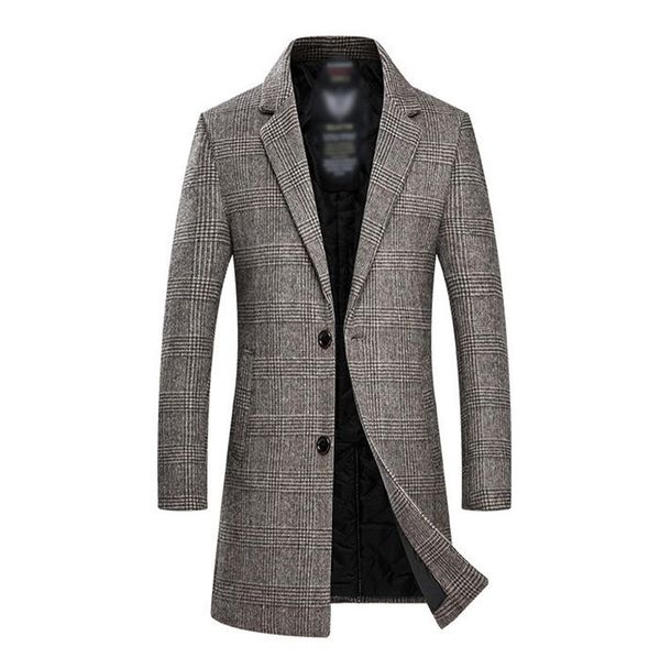 men's wool & blends abrigo de lana a cuadros para hombre, chaqueta larga gruesa informal, entallada, la moda, invierno, 2021, Black
men's wool & blends abrigo de lana a cuadros para hombre, chaqueta larga gruesa informal, entallada, la moda, invierno, 2021, Black