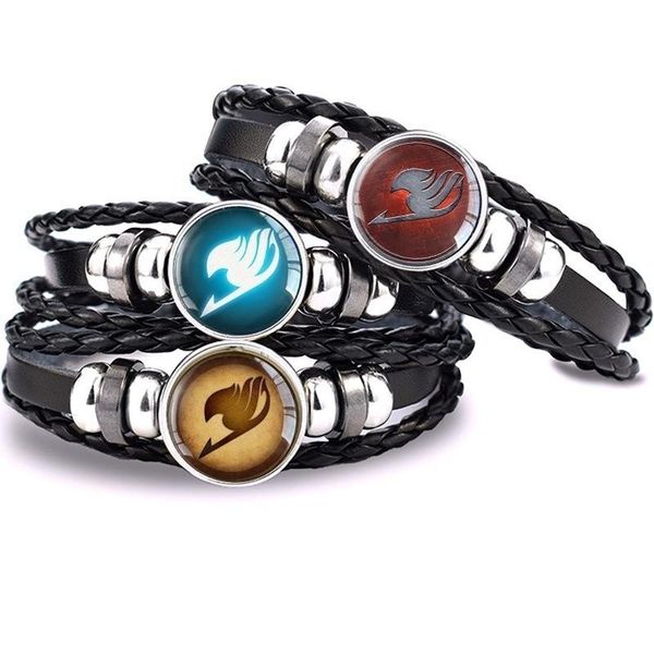 charm bracelets fairy tail blue logo bracelet multi-layer woven leather, Golden;silver
charm bracelets fairy tail blue logo bracelet multi-layer woven leather, Golden;silver