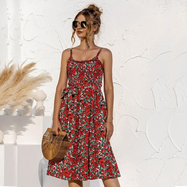 casual dresses summer dress lady button sleeveless spaghetti table wide female loose strap floral polka dot breasted vestido, Black;gray
casual dresses summer dress lady button sleeveless spaghetti table wide female loose strap floral polka dot breasted vestido, Black;gray