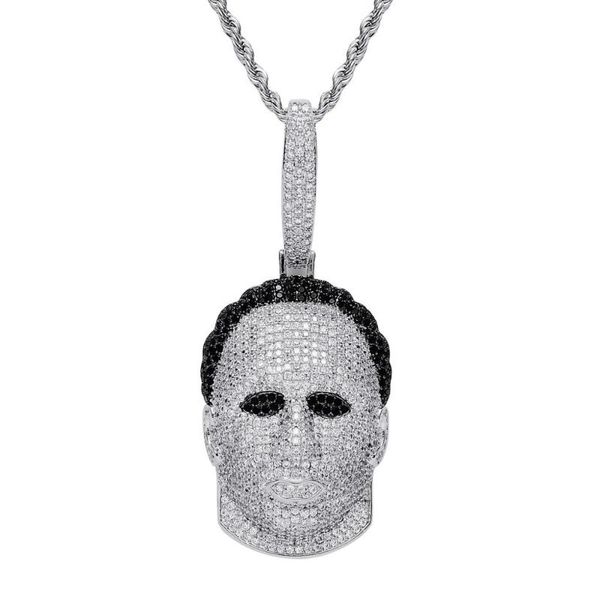 pendant necklaces men hip hop iced out bling mask micro pave zircon charm hiphop necklace fashion jewelry gifts, Silver
pendant necklaces men hip hop iced out bling mask micro pave zircon charm hiphop necklace fashion jewelry gifts, Silver