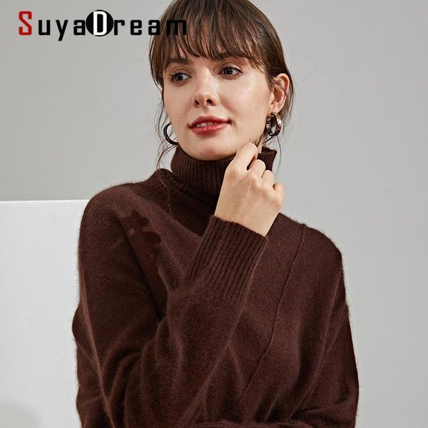 women's sweaters suyadream woman wool cashmere turtleneck pullovers solid warm 2021 fall winter knit top, White;black
women's sweaters suyadream woman wool cashmere turtleneck pullovers solid warm 2021 fall winter knit top, White;black