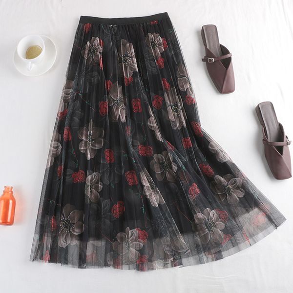 casual dresses spring vintage flowersprinted a-line long tulle skirts elegant large swing calf q197, Black;gray
casual dresses spring vintage flowersprinted a-line long tulle skirts elegant large swing calf q197, Black;gray