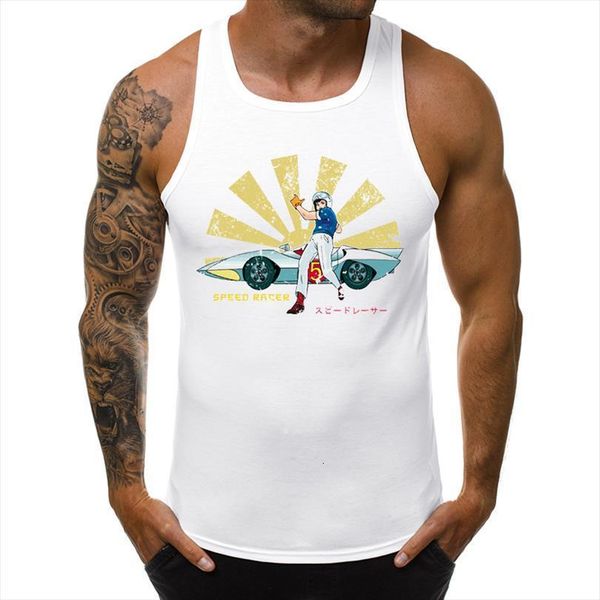 retro japanese men tank speed racer printed sleeveless garment singlet casual clothing fashion cool vest, White;black
retro japanese men tank speed racer printed sleeveless garment singlet casual clothing fashion cool vest, White;black