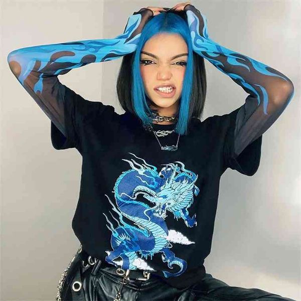 dragon flaming print patchwork mesh t-shirt women gothic harajuku girls black long sleeve boyfriend tees iamy, White
dragon flaming print patchwork mesh t-shirt women gothic harajuku girls black long sleeve boyfriend tees iamy, White