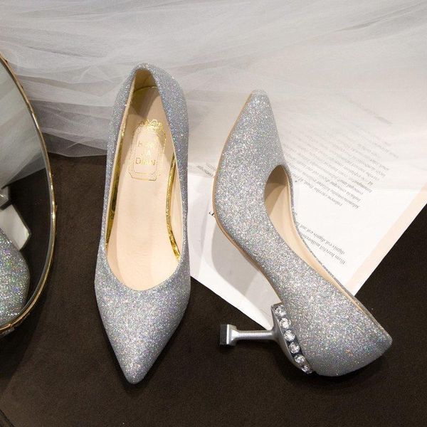 pointed toe sequined cloth thin heels high heel wedding pumps women shoes 2021 spring autumn fashion shallow bling female dress, Black
pointed toe sequined cloth thin heels high heel wedding pumps women shoes 2021 spring autumn fashion shallow bling female dress, Black