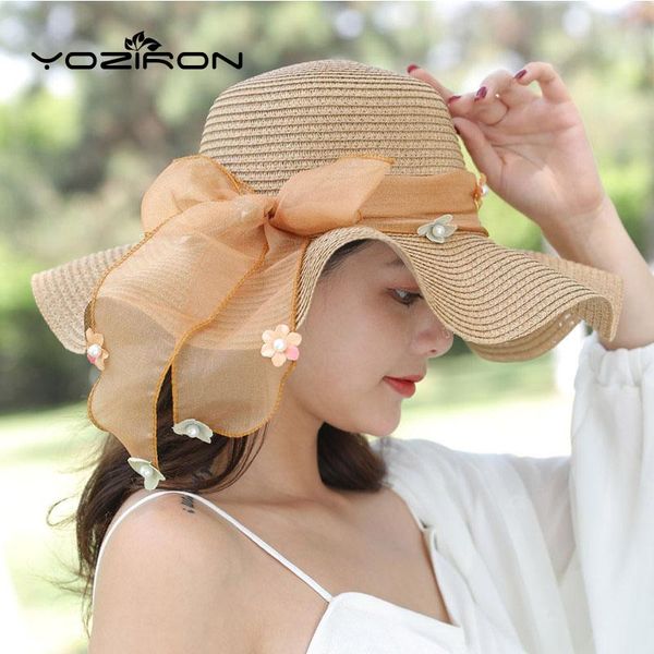 wide brim hats solid women straw hat with ribbon tie flower pearl decorate summer sun casual khaki ladies beach caps, Blue;gray
wide brim hats solid women straw hat with ribbon tie flower pearl decorate summer sun casual khaki ladies beach caps, Blue;gray