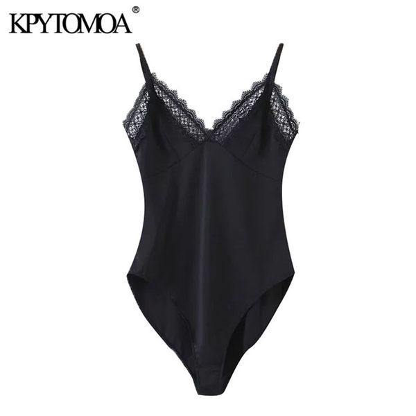 women fashion with lace trims skinny bodysuits vintage backless thin straps female playsuits chic 210420, Black;white
women fashion with lace trims skinny bodysuits vintage backless thin straps female playsuits chic 210420, Black;white