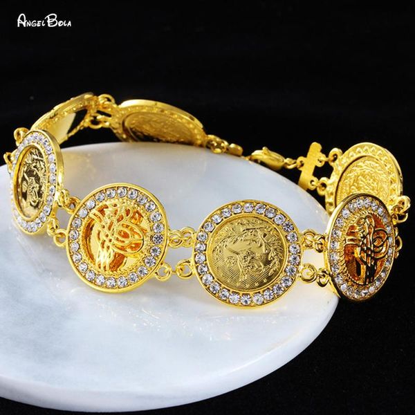 charm bracelets bracelet for woman luxury jewelry muslim islamic crystal gold oman coin party wedding accessory gift wholesale, Golden;silver
charm bracelets bracelet for woman luxury jewelry muslim islamic crystal gold oman coin party wedding accessory gift wholesale, Golden;silver