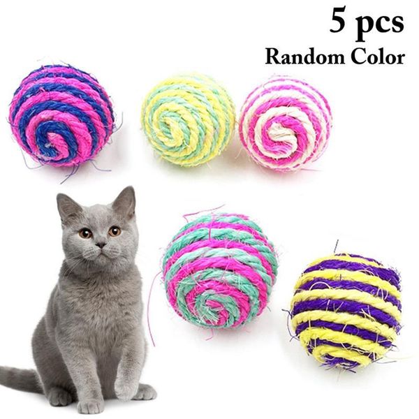 legendog 5pcs/set sisal ball cat toys bite resistant scratcher toy kitten pet supplies random color favors
legendog 5pcs/set sisal ball cat toys bite resistant scratcher toy kitten pet supplies random color favors