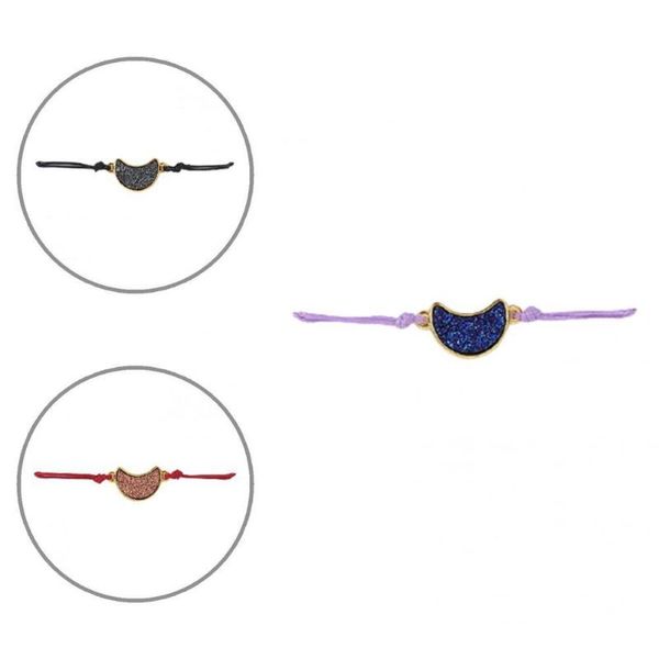 bangle metal good universal braided bracelet with moon pendant 10 colors jewelry long lasting for students, Black
bangle metal good universal braided bracelet with moon pendant 10 colors jewelry long lasting for students, Black