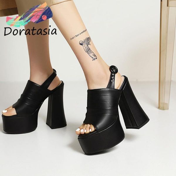 sandals doratasia large size 46 women solid buckle open toe platform shoes high heel design quality for, Black
sandals doratasia large size 46 women solid buckle open toe platform shoes high heel design quality for, Black