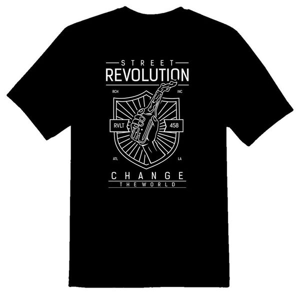 street revolution change the world black or white tee, White;black 
street revolution change the world black or white tee, White;black