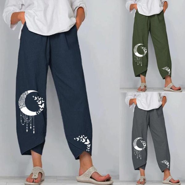 women's leggings casual solid straight pants women cotton linen wide leg pant female flowers print elastic girdle waist trousers haraju, Black
women's leggings casual solid straight pants women cotton linen wide leg pant female flowers print elastic girdle waist trousers haraju, Black