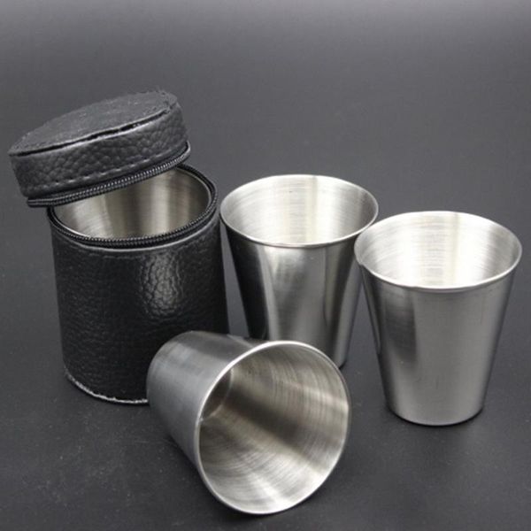 mugs 4pcs/set 30ml wine cup stainless steel polished barware with leather cover bag s mini drinking glasses home supplies
mugs 4pcs/set 30ml wine cup stainless steel polished barware with leather cover bag s mini drinking glasses home supplies
