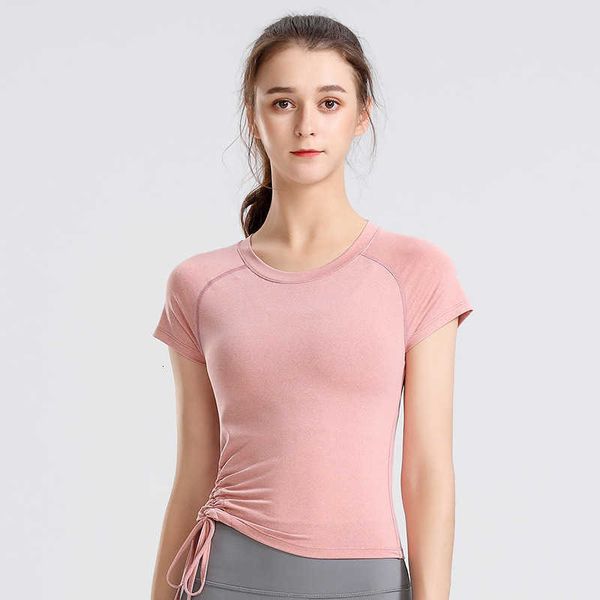 yoga short sleeve slim korean running fitns suit side tie sports t-shirt, Gray
yoga short sleeve slim korean running fitns suit side tie sports t-shirt, Gray