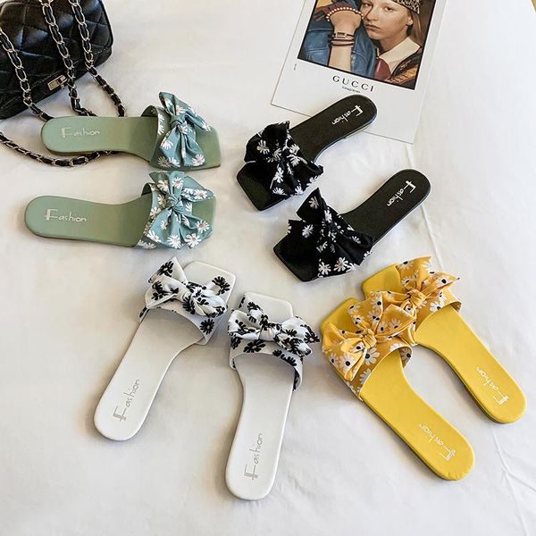 slippers 2021 square head open toe bow summer sandals indoor outdoor flip flops beach shoes women fashion, Black 
slippers 2021 square head open toe bow summer sandals indoor outdoor flip flops beach shoes women fashion, Black