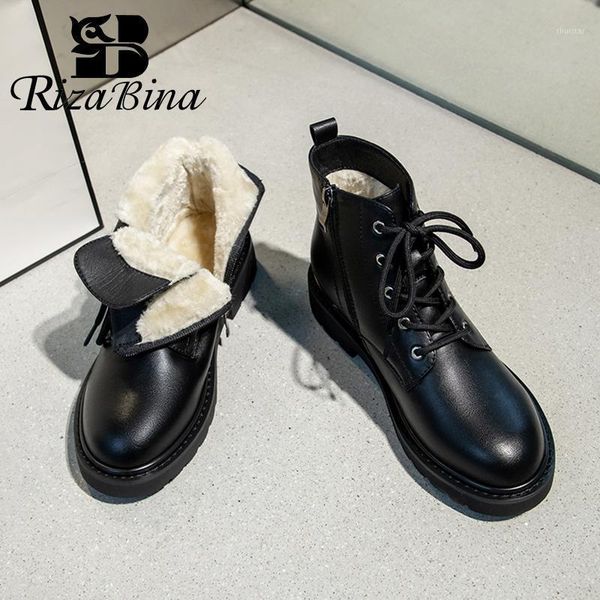 boots rizabina real leather women ankle plush fur zipper flats winter warm shoes woman cross strap thick footwear size 34-401, Black
boots rizabina real leather women ankle plush fur zipper flats winter warm shoes woman cross strap thick footwear size 34-401, Black