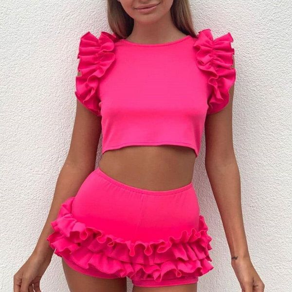 women's swimwear no moq women vest ruffle bikini solid two piece swimsuit, White;black
women's swimwear no moq women vest ruffle bikini solid two piece swimsuit, White;black