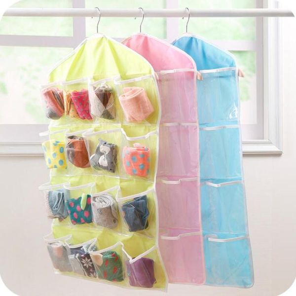 storage bag transparent hanging wardrobe organizer socks bra underwear rack clothes closet 16 pockets boxes & bins
storage bag transparent hanging wardrobe organizer socks bra underwear rack clothes closet 16 pockets boxes & bins