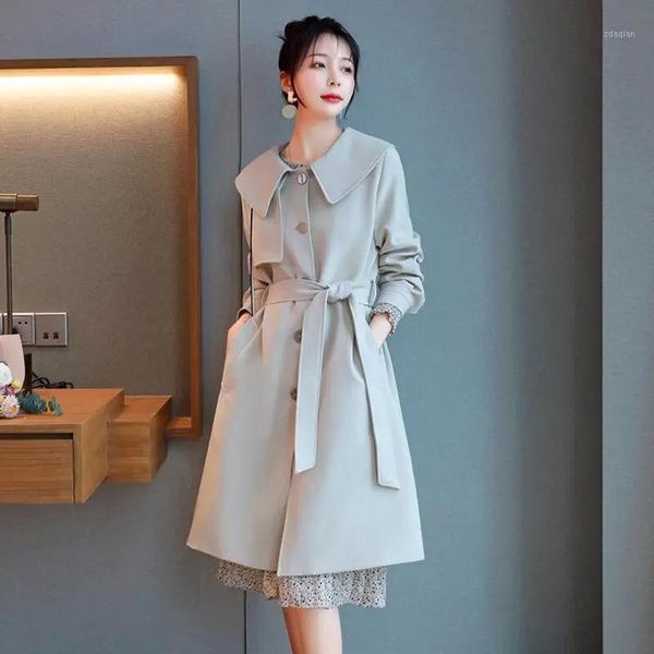 women's trench coats windbreaker mid-length 2021 spring and autumn korean style loose thin fashion temperament casual jacket, Tan;black
women's trench coats windbreaker mid-length 2021 spring and autumn korean style loose thin fashion temperament casual jacket, Tan;black