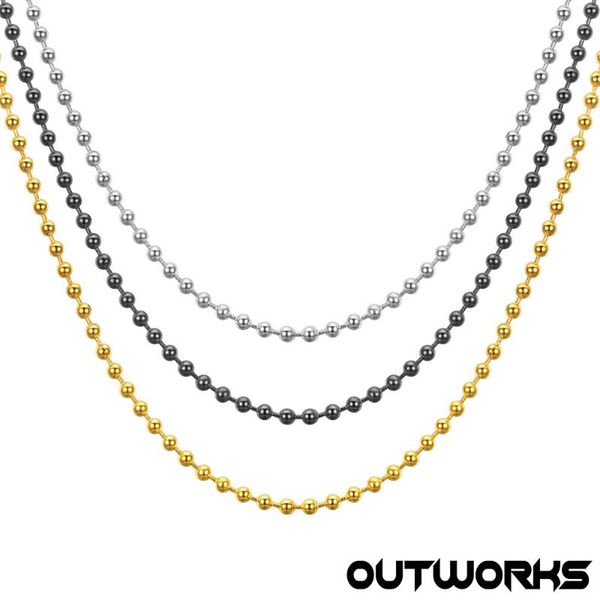 chains outworks 2021 hip hop simple fashion stainless steel 18k wave bead chain round matching necklace for women men jewelry, Silver
chains outworks 2021 hip hop simple fashion stainless steel 18k wave bead chain round matching necklace for women men jewelry, Silver