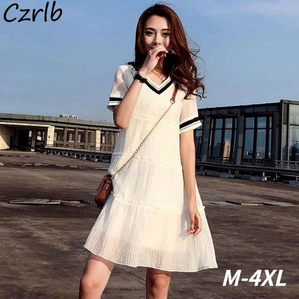 casual dresses dress women large size trendy v-neck baggy folds all-match a-line summer ladies clothes chiffon elegant patchwork college dai, Black;gray
casual dresses dress women large size trendy v-neck baggy folds all-match a-line summer ladies clothes chiffon elegant patchwork college dai, Black;gray