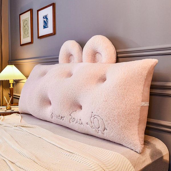 pillow imitated cashmere fabric pillowcase and independent removable cores, large ear pillows on the headboard sofa
pillow imitated cashmere fabric pillowcase and independent removable cores, large ear pillows on the headboard sofa
