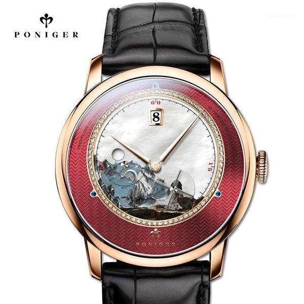 luxury men mechanical watch vintage automatic leather strap sapphire glass waterproof relógio masculino wristwatches, Slivery;brown
luxury men mechanical watch vintage automatic leather strap sapphire glass waterproof relógio masculino wristwatches, Slivery;brown