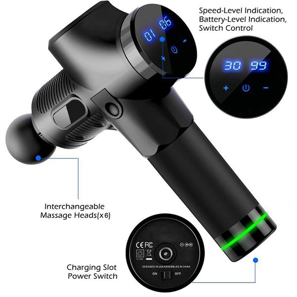 massage gun 6 heads 30 speed fascia lcd touch screen display gear deep muscle massager body tissue percussion
massage gun 6 heads 30 speed fascia lcd touch screen display gear deep muscle massager body tissue percussion