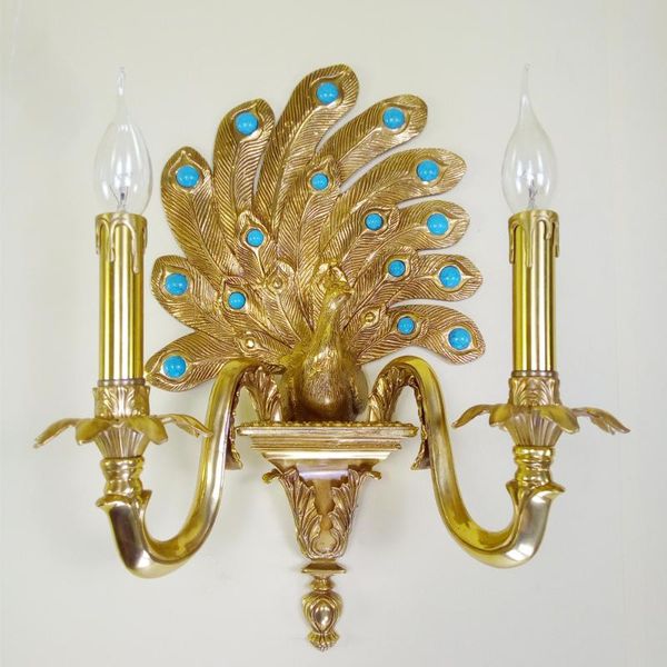 wall lamp peacock brass sconces french antique reproduction luxurious copper decorative lighting fixture
wall lamp peacock brass sconces french antique reproduction luxurious copper decorative lighting fixture