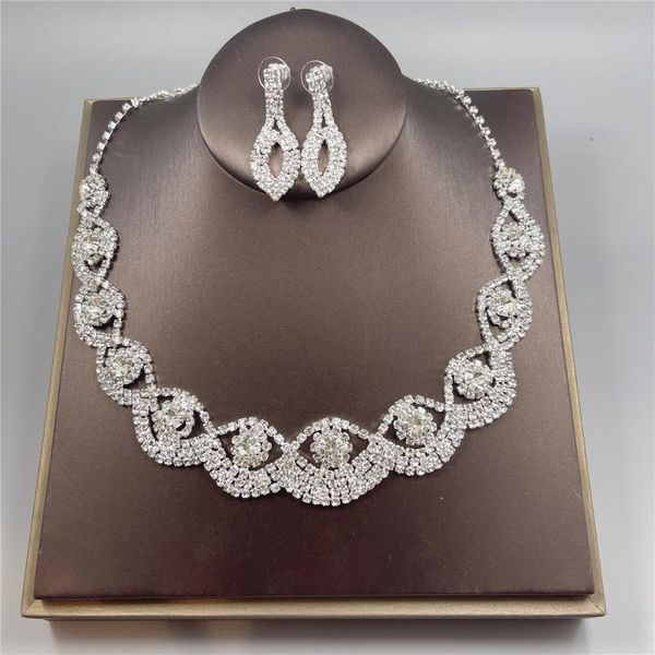 earrings & necklace stylish and shiny cubic zirconia dubai bridal wedding luxury jewelry sets for brides dress accessories, Silver
earrings & necklace stylish and shiny cubic zirconia dubai bridal wedding luxury jewelry sets for brides dress accessories, Silver