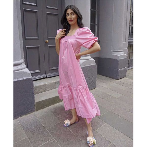 women dress 100% cotton ballon sleeves elastic maxi long puff dress ruffled hem fashion vestidos femme robe 210709, Black;gray
women dress 100% cotton ballon sleeves elastic maxi long puff dress ruffled hem fashion vestidos femme robe 210709, Black;gray