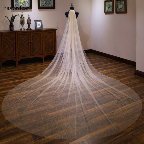 bridal veils favordear accessories light champagne 1 tier cut-edge cathedral wedding veil velos de noiva 4m long with comb, Black
bridal veils favordear accessories light champagne 1 tier cut-edge cathedral wedding veil velos de noiva 4m long with comb, Black