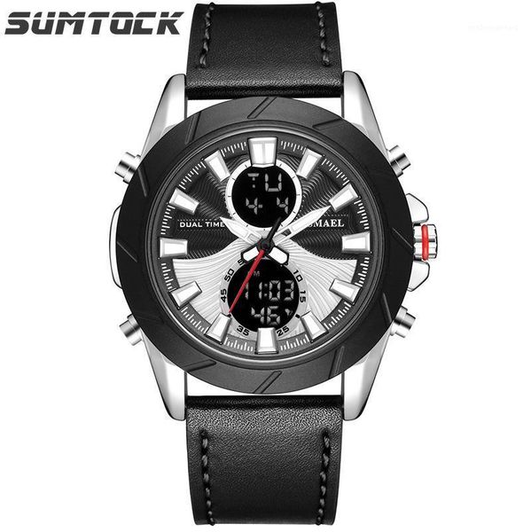 luxury quartz sport watch men 2021 brand waterproof led digital watches man fashion leather strap alarm men's military clock wristwatch, Slivery;brown
luxury quartz sport watch men 2021 brand waterproof led digital watches man fashion leather strap alarm men's military clock wristwatch, Slivery;brown