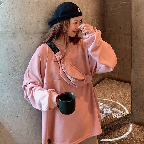 women's hoodies & sweatshirts women hoodie fashion oversized loose harajuku pullover round neck long-sleeved sweatshirt + waist bag for, Black
women's hoodies & sweatshirts women hoodie fashion oversized loose harajuku pullover round neck long-sleeved sweatshirt + waist bag for, Black