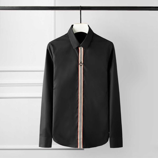brand striped bee embroidered shirts men long sleeve slim fit casual business shirt social party tuxedo banquet male clothes 210527, White;black
brand striped bee embroidered shirts men long sleeve slim fit casual business shirt social party tuxedo banquet male clothes 210527, White;black