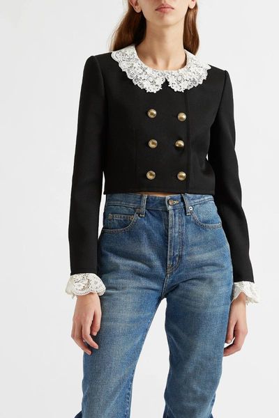 women's wool & blends autumn and winter 2021 lace collar short retro suit black coat feminine
women's wool & blends autumn and winter 2021 lace collar short retro suit black coat feminine