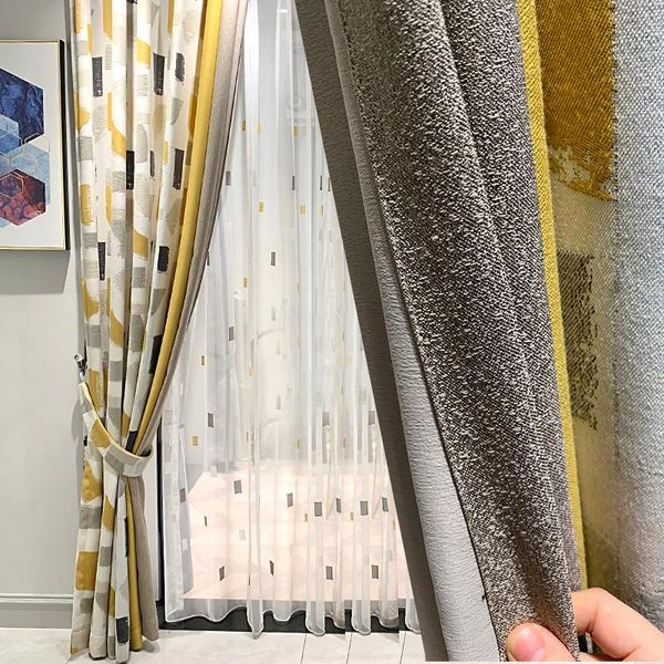 curtain & drapes custom curtains modern simplicity nordic geometry cotton yarn-dyed gray blackout livingroom bedroom tulle m1070
curtain & drapes custom curtains modern simplicity nordic geometry cotton yarn-dyed gray blackout livingroom bedroom tulle m1070
