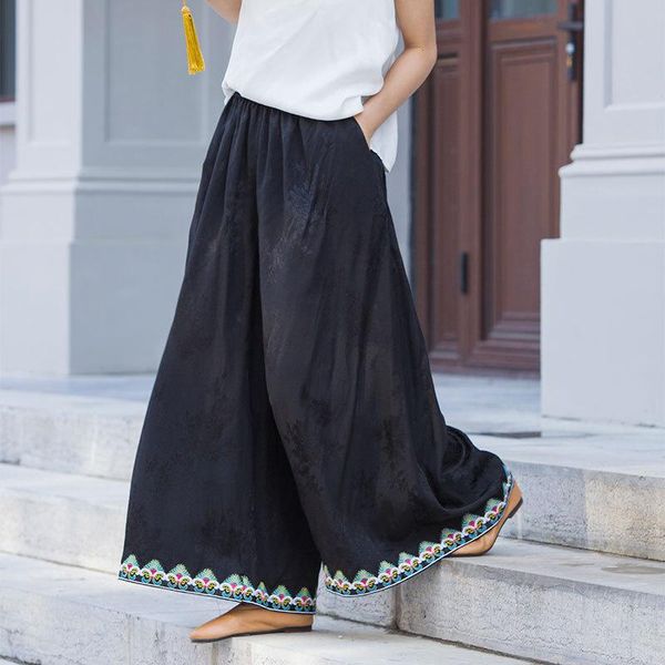 women's pants & capris to oak 2021 soft and comfortable jacquard foot embroidered loose wide leg casual u210433, Black;white
women's pants & capris to oak 2021 soft and comfortable jacquard foot embroidered loose wide leg casual u210433, Black;white