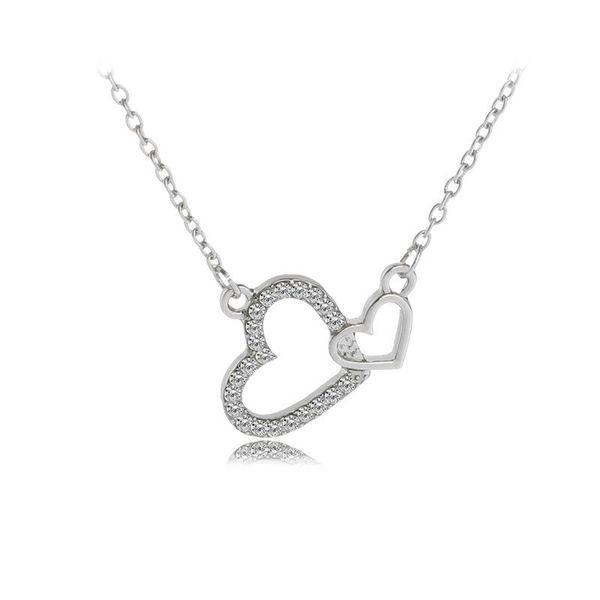 pendant necklaces hollow lucky double love heart stitching zircon chain necklace woman mother girl gift wedding blessing jewelry, Silver
pendant necklaces hollow lucky double love heart stitching zircon chain necklace woman mother girl gift wedding blessing jewelry, Silver