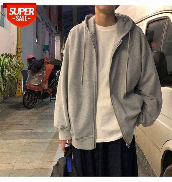 autumn and winter hong kong style sweater men's hooded cardigan korean trendy student zipper jacket loose sports leisure #lh7b, Black
autumn and winter hong kong style sweater men's hooded cardigan korean trendy student zipper jacket loose sports leisure #lh7b, Black