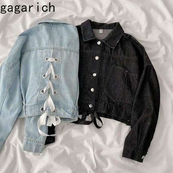 women's jackets gagarich woman denim 2021 autumn ins fashion korean turn down back lacing single breast versatile loose short coats, Black;brown
women's jackets gagarich woman denim 2021 autumn ins fashion korean turn down back lacing single breast versatile loose short coats, Black;brown