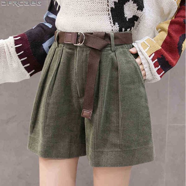 women's shorts casual streetwear s-5xl plus size for women winter high waist corduroy ladies with belt loose wide leg short f4yk, White;black
women's shorts casual streetwear s-5xl plus size for women winter high waist corduroy ladies with belt loose wide leg short f4yk, White;black